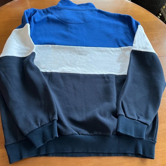 NWOT:  DENIM & Flower: 1/4 zip Men's Colour Block Sweatshirt - Picture 4 of 7